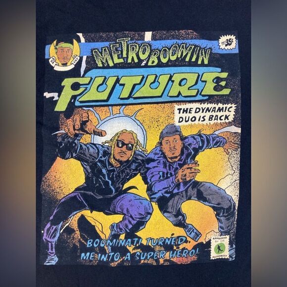 Metro Boomin Future Dynamic Duo Graphic T-shirt Women Medium Black Rap Music - Picture 2 of 5